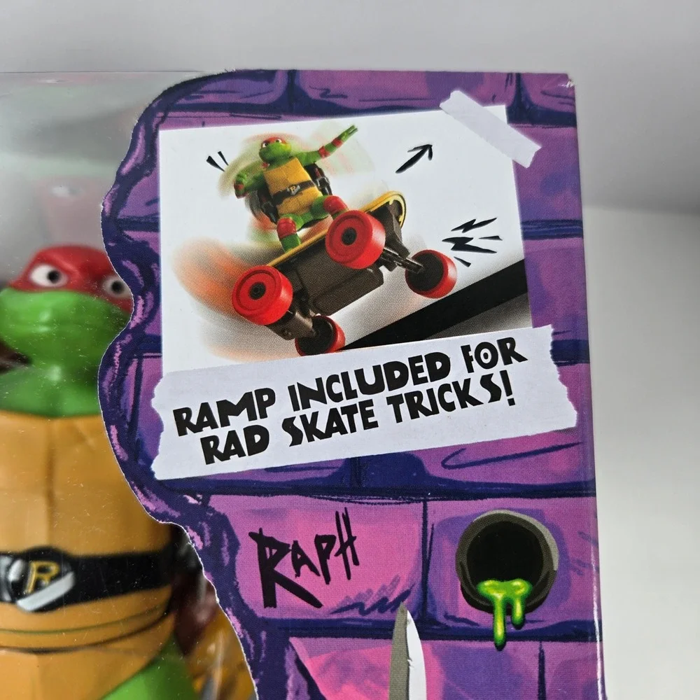 Funrise TMNT Mutant Mayhem Raphael Cowabunga Skate RC Toy Green Skateboard New